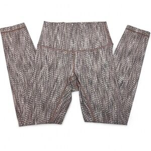 Lululemon Womens 4 Pink Leggings Pattern Printed Wunder Under Arrow Jacquard Gym
